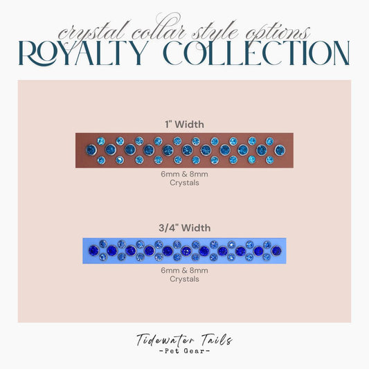 Royalty Collection, BioThane Collar with Crystals