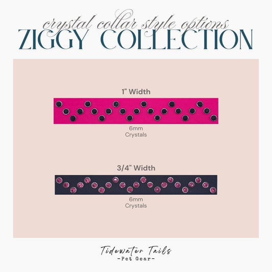 Ziggy Collection, BioThane Collar with Crystals
