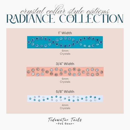 Radiance Collection, BioThane Collar with Crystals