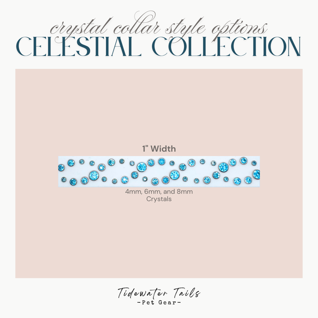 Celestial Collection, BioThane Collar with Crystals