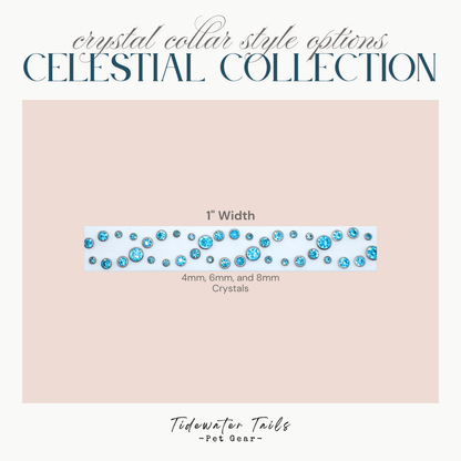Celestial Collection, BioThane Collar with Crystals