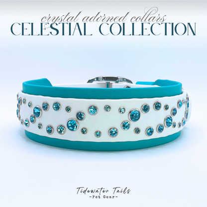Celestial Collection, BioThane Collar with Crystals