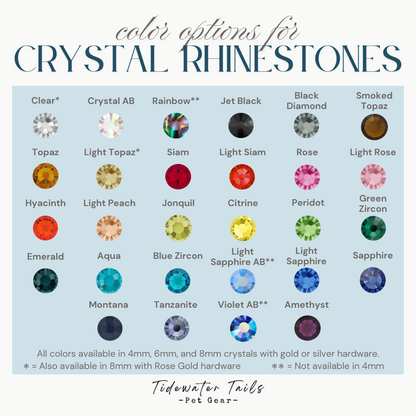 Radiance Collection, BioThane Collar with Crystals