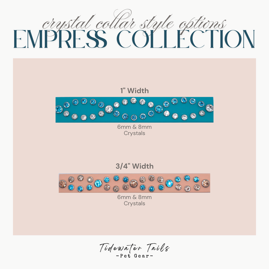 Empress Collection, BioThane Collar with Crystals