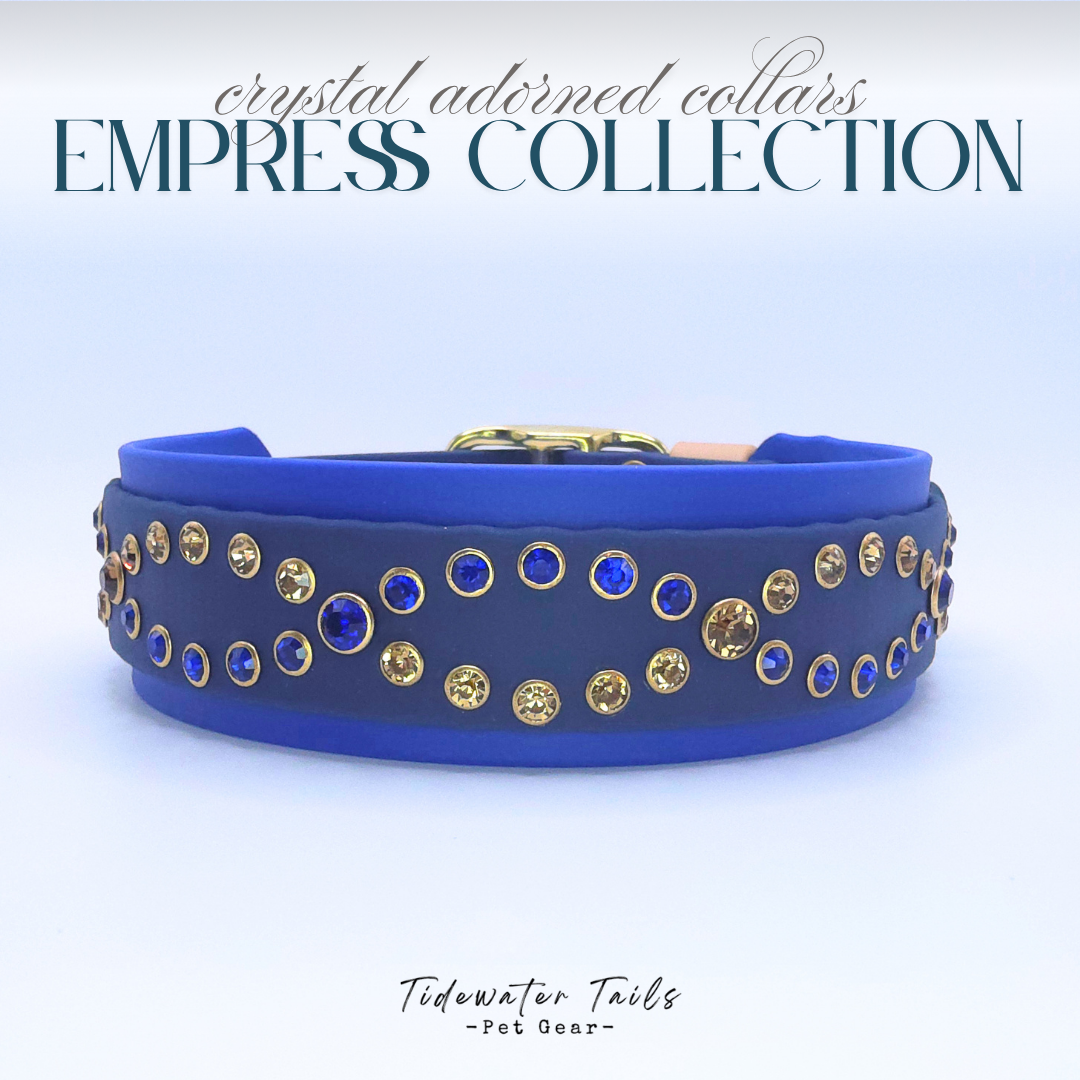 Empress Collection, BioThane Collar with Crystals