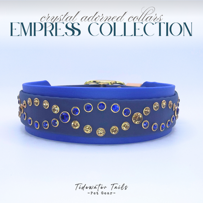 Empress Collection, BioThane Collar with Crystals