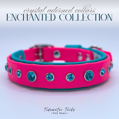 Enchanted Collection, BioThane Collar with Crystals