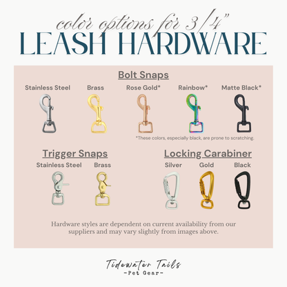 Standard 3/4" Two-Tone Leash