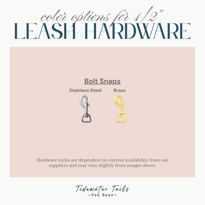 Standard 1/2" Two-Tone Leash