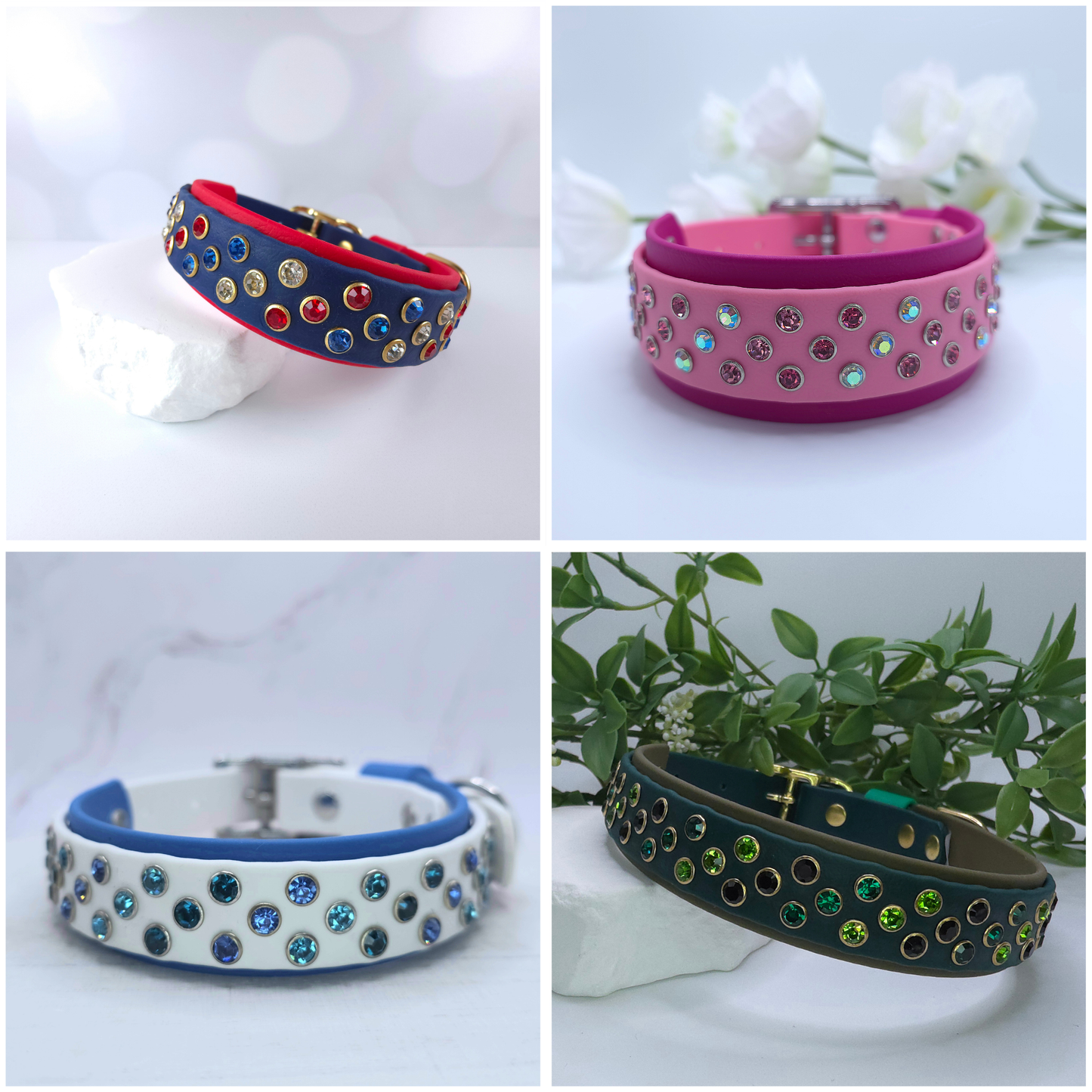 Regal Collection, BioThane Collar with Crystals