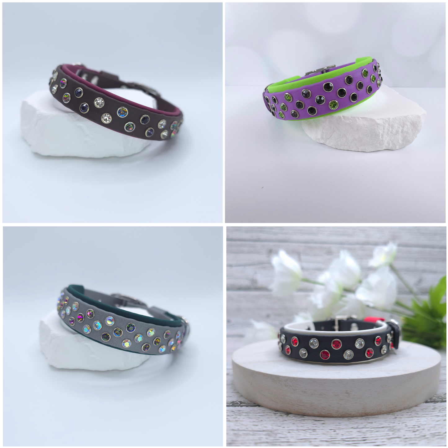 Regal Collection, BioThane Collar with Crystals