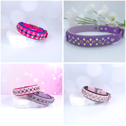 Royalty Collection, BioThane Collar with Crystals
