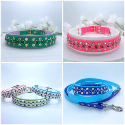 Royalty Collection, BioThane Collar with Crystals