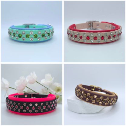 Royalty Collection, BioThane Collar with Crystals
