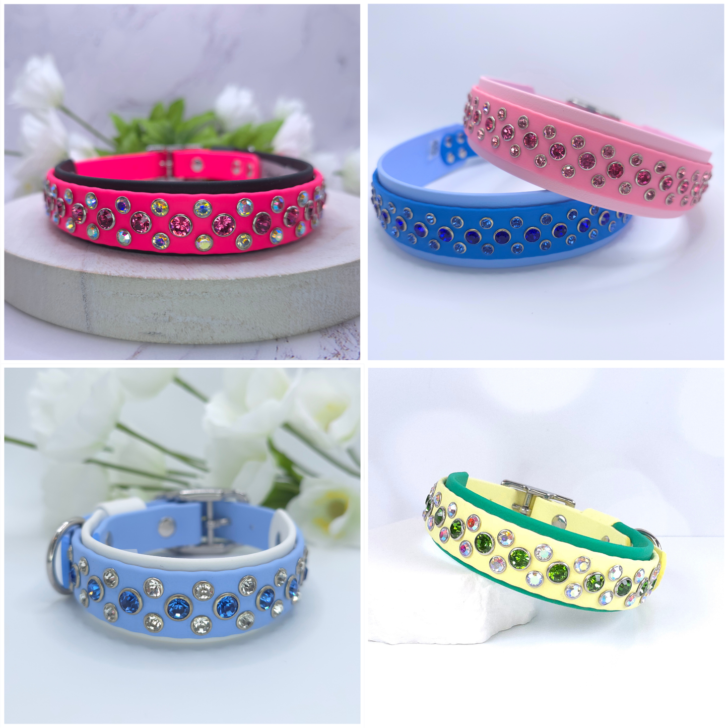 Royalty Collection, BioThane Collar with Crystals