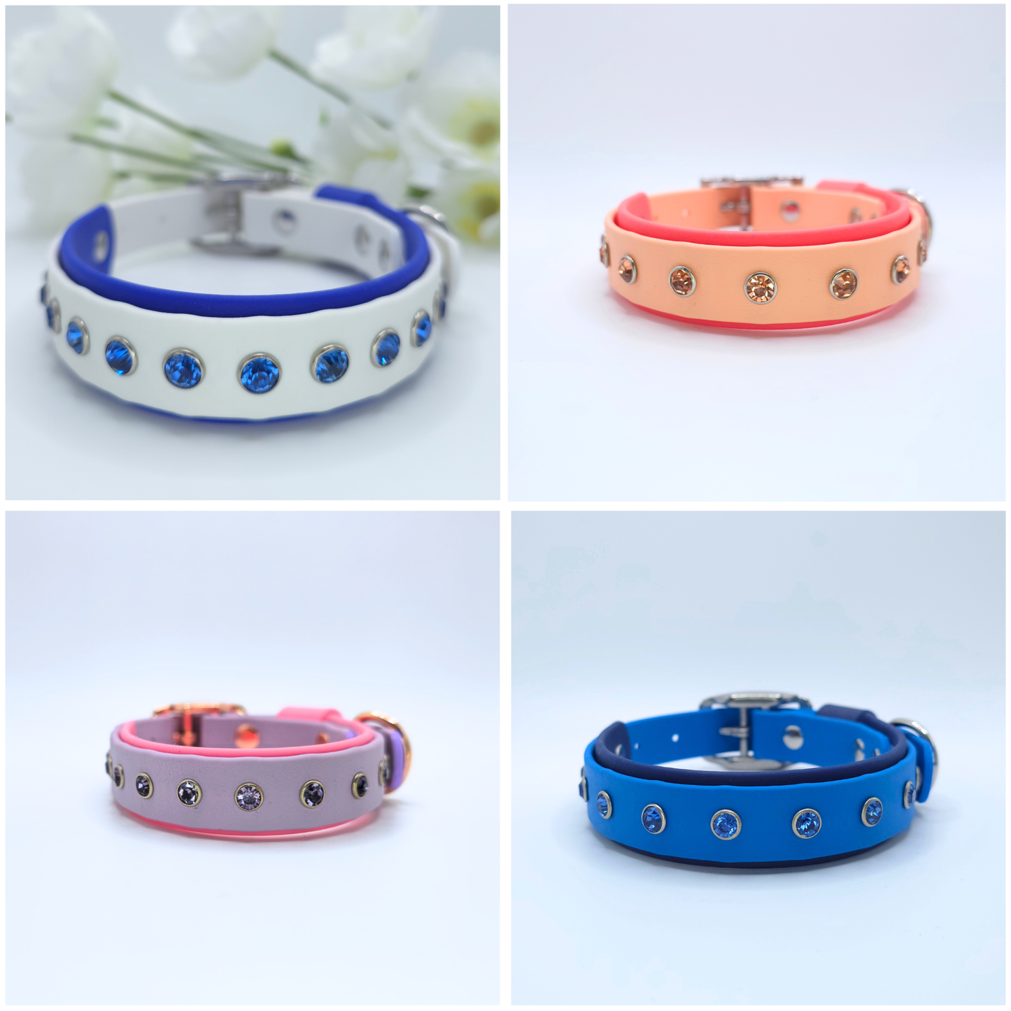 Starlight Collection, BioThane Collar with Crystals