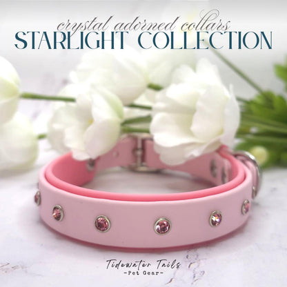 Starlight Collection, BioThane Collar with Crystals