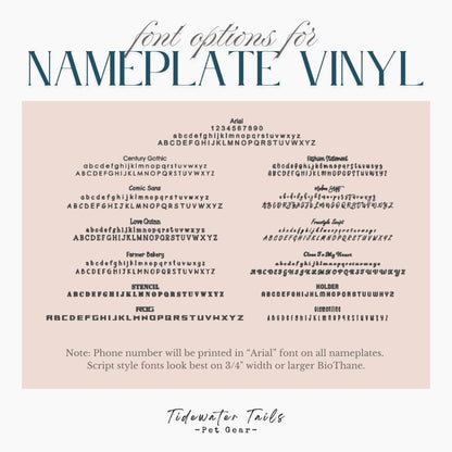 Custom BioThane Nameplate Add-On