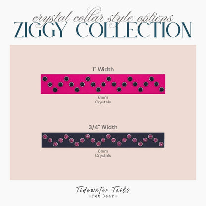 Ziggy Collection, BioThane Collar with Crystals